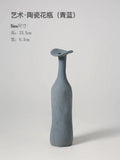 Axyaa Ceramic Vase Set: Modern Morandi Colors, Simple Artistic Design, Ideal for Living Room
