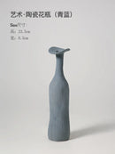 Axyaa Ceramic Vase Set: Modern Morandi Colors, Simple Artistic Design, Ideal for Living Room