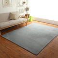 Axyaa Grey Floor Mat Thick Living Room Bedroom Carpet Children's Room Non-Slip Rug