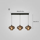 Axyaa Grey Glass Pendant Light for Dining and Bar, Industrial Chandelier