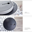Axyaa Black & White Matte Sushi Sashimi Tray - Japanese Korean Restaurant Tableware