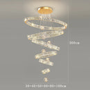 Axyaa Crystal Chandelier Stair Pendant Lamp Living Room Pendant Lights Interior Lighting