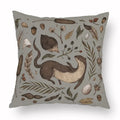 Axyaa Retro Flower Fox Pillowcase in Peach Skin Velvet.