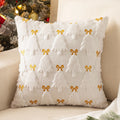 Axyaa Soft Plush Faux Fur Christmas Tree Pillow Cover for Winter Holiday Decor