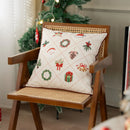Embroidered Christmas Pillow Cover - Axyaa Cozy Holiday Decor