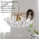 Axyaa French Retro Petal Glass Chandelier for Elegant Lighting Décor