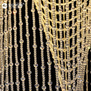 Axyaa Luxury Crystal Tassel Chandelier for Staircases, Living Rooms, and Lobbies
