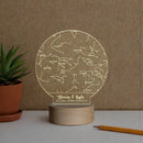 Axyaa Star Map Night Light Custom Name/Date USB Lamp - Anniversary Wedding Birthday Gift