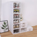 Axyaa Shoe Storage Boxes: Integrated 3-Layer Wall Rack, Transparent Foldable Cabinet