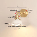 Axyaa Nordic Modern Ceramic Wood Wall Light Sconce adjust Study Bar Aisle Bedroom Lamp
