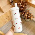 Axyaa Kawaii Cherry Thermos Cup 500/850ml Tumbler Stainless Steel Cute Boba Water Bottle