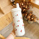 Axyaa Kawaii Cherry Thermos Cup 500/850ml Tumbler Stainless Steel Cute Boba Water Bottle
