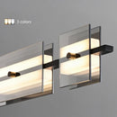 Axyaa Minimalist Copper Pendant Lights with Glass Geometric Design