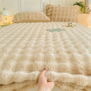 Axyaa Plush Fluffy Fitted Bed Sheet Mattress Topper - Single Double Simmons Cover