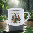 Axyaa Christmas Enamel Mugs, Santa Snowman Reindeer Design, Festive Xmas Party Cup