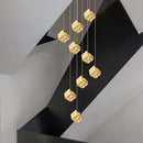 Axyaa Crystal Chandeliers for Hall, Staircase, Indoor Lighting, Living Room - Modern Ceiling Lamps