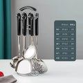 Axyaa Stainless Steel Kitchen Spatula Set - 7 Piece Cooking Utensils Kit