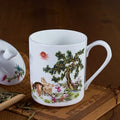 Axyaa Bone  Cafe Tumbler, Chinese Painting Tea Cup