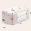 Axyaa Foldable Non-Woven Clothes Storage Box Organizer - Portable Quilt Container Bag