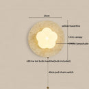 Axyaa Wabi Sabi Indoor LED Wall Sconce Yellow Travertine Stone Bedside Lamp
