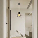 Axyaa Industrial Black Pendant Light Fixture, E27 Base for Hallway and Balcony
