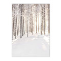 Snow House Nordic Canvas Wall Art by Axyaa for Living Room Decor