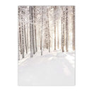 Snow House Nordic Canvas Wall Art by Axyaa for Living Room Decor
