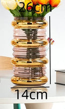 Frosted Glass Vase for Home Decor by Axyaa