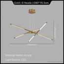 Axyaa Modern Simple Living Room Pendant Lights Fashion Chandelier Loft Decor