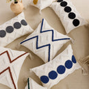 Axyaa Nordic Bohemian Tufted Tassel Throw Pillowcase, Geometric Pattern Cushion Cover