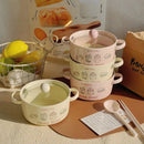 Axyaa Boba Ramen Bowl Set - Cute Japanese Ceramics Kitchen Tableware