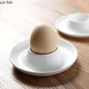 Axya White Ceramic Egg Tray Cup Rack Kitchen Tableware Specialty Plates Bowl
