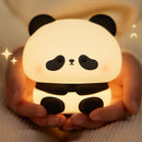 Axyaa Panda Silicone Night Light USB Rechargeable LED Timer Lamp Bedside Decor