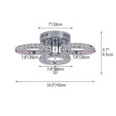 Axyaa Chrome Crystal Ceiling Chandelier for Modern Home Decor