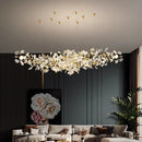 Axyaa Modern Vintage LED Stair Chandeliers for Living Room Ceiling Indoor Lighting
