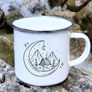 Axyaa Coconut Tree Enamel Camping Mug - Creative Drinkware for Outdoor Adventures