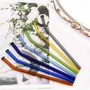 Axyaa Glass Straw 5Pcs Set for Bubble Tea & Smoothies, Eco Friendly Reusable Straws