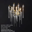 Axyaa Gold Aluminum Crystal Wall Lamp for High-End Nordic Luxury Living Room