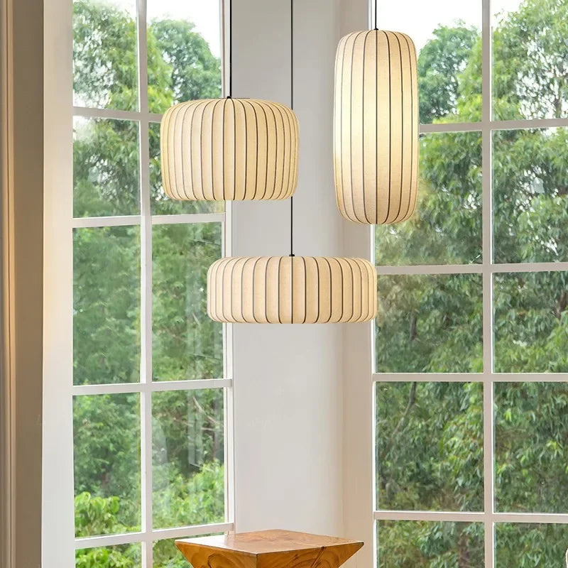 Nordic Cloth Pendant Chandelier for Dining Living Bedroom - Axyaa Art Decor Lighting