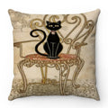 Axyaa Cartoon Cat Pattern Sofa Cushion Covers - Lovely Animal Pillowcase