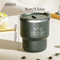 Axyaa Stainless Steel Insulated Milk Coffee Mug - Double Wall, Portable, Sealed Cup