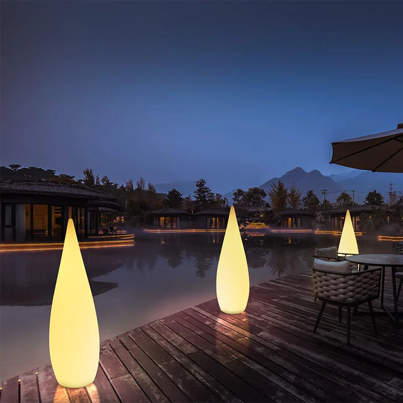 Axyaa RGB Solar Water Droplet Lights with Remote for Outdoor Décor