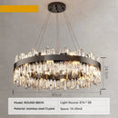 Axyaa Gold Crystal Chandelier: Modern Dimmable Rectangle Ceiling Light for Kitchen, Dining, Living Room