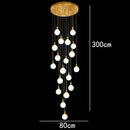 Axyaa Crystal Chandelier Stair Pendant Lamp Living Room Lights