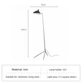 Axyaa Industrial Spider Arm Tripod Floor Lamp with Rotating Lampshade