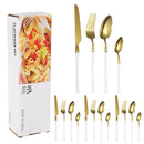 Axyaa 16-Piece Stainless Steel Tableware Set for Restaurants, Hotels, and Homes