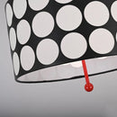 Axyaa Cylindrical Metal Pendant Lamp, Red Black Ball, Novelty E27 Bulb, Art Decor, Dining Kitchen