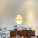 Axyaa UFO Pendant Light: Designer Minimalist French Cream Style Bedroom Lamp