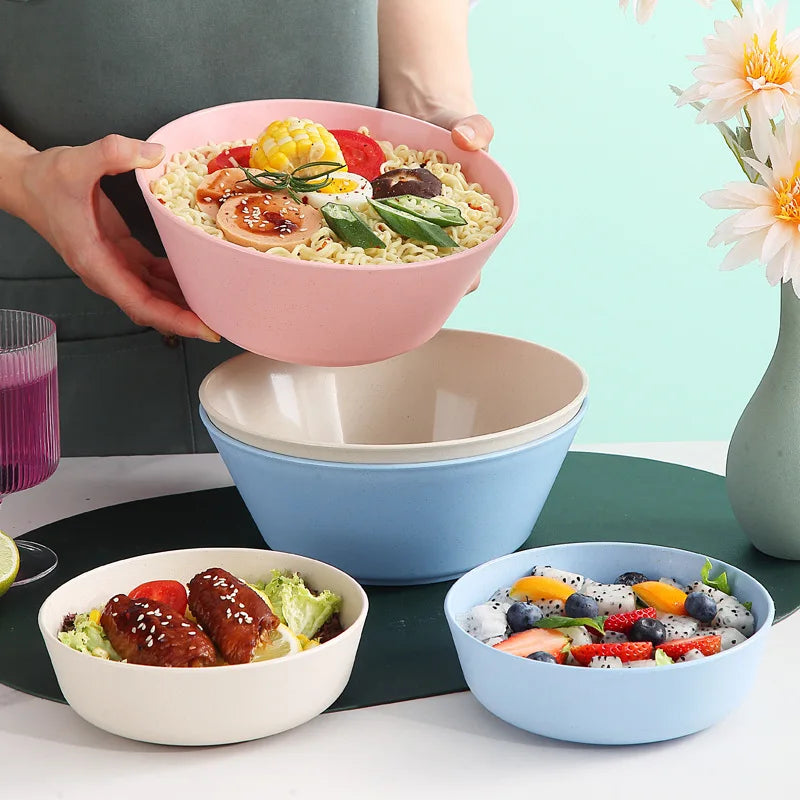 Axyaa Wheat Straw Dining Set: Bowls, Plates & Utensils