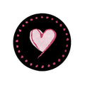 Pink Love Plush Carpet by Axyaa: Cute Minimalist Bedroom Rug for a Cozy Living Space